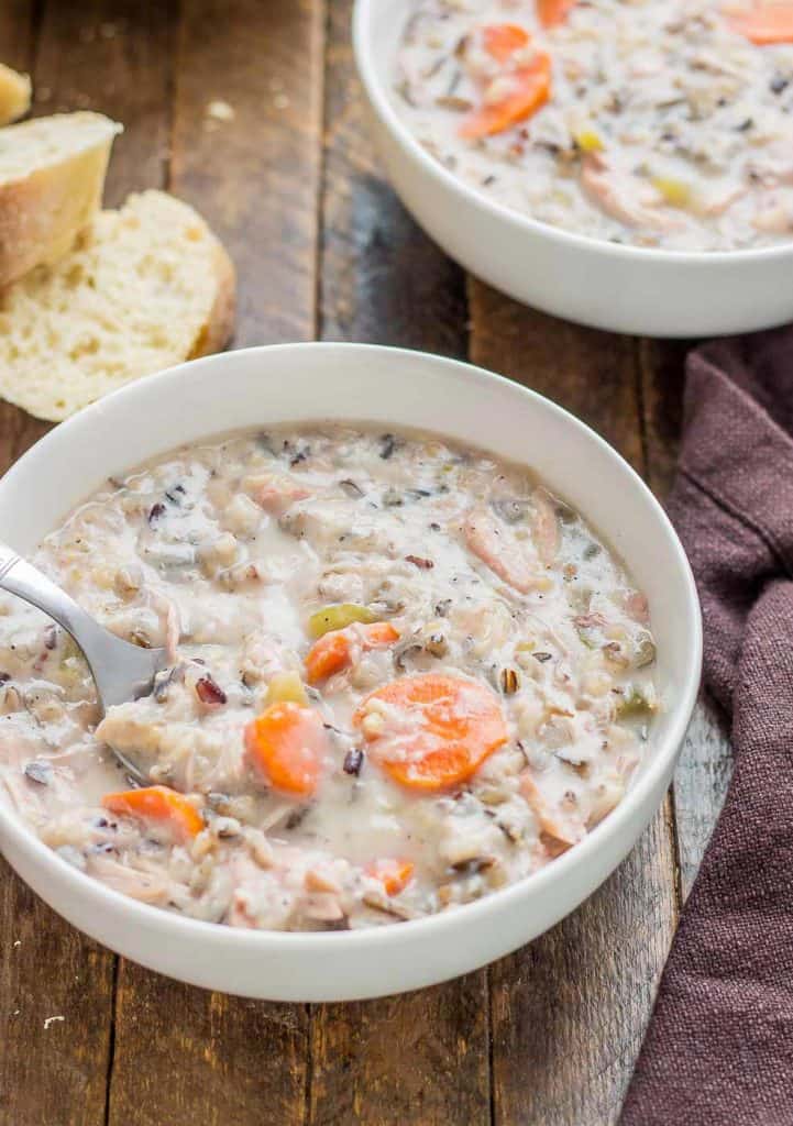 Slow Cooker Lunch Crock Chicken and Wild Rice Soup - Slow Cooker Gourmet