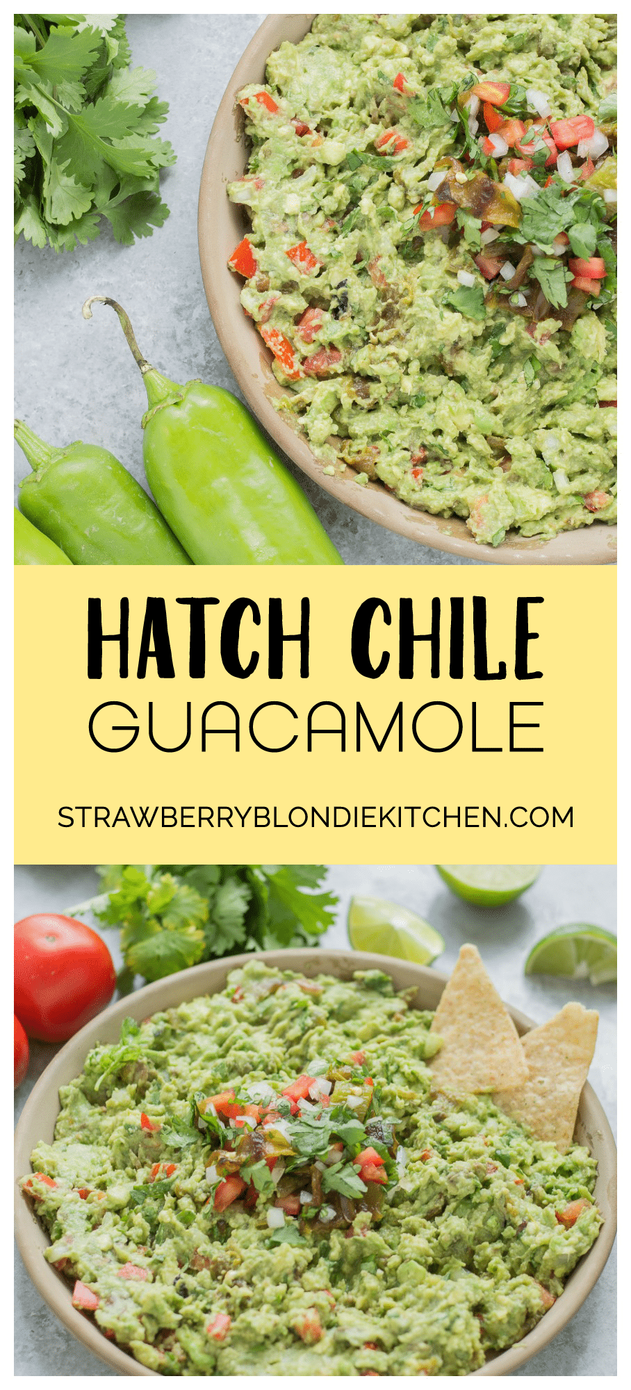 Hatch Chile Guacamole - Strawberry Blondie Kitchen