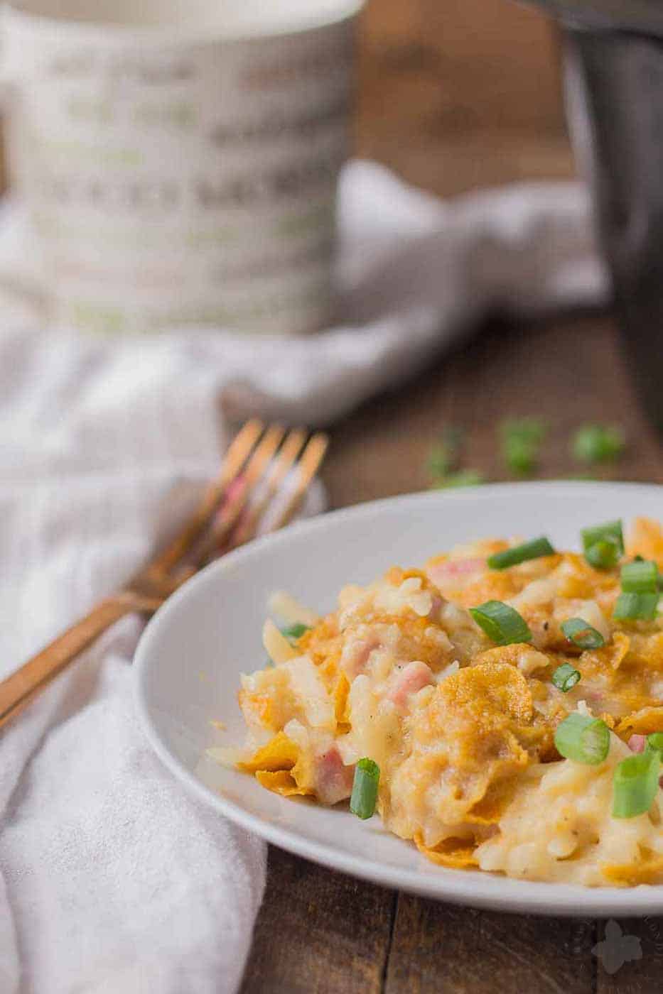 Slow Cooker Hash Brown Casserole - Strawberry Blondie Kitchen