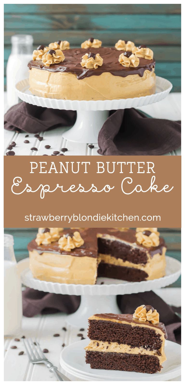 Peanut Butter Espresso Cake - Strawberry Blondie Kitchen