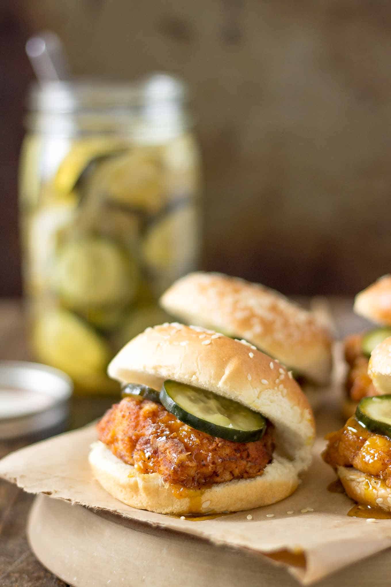 Fried Chicken Sliders - Strawberry Blondie Kitchen