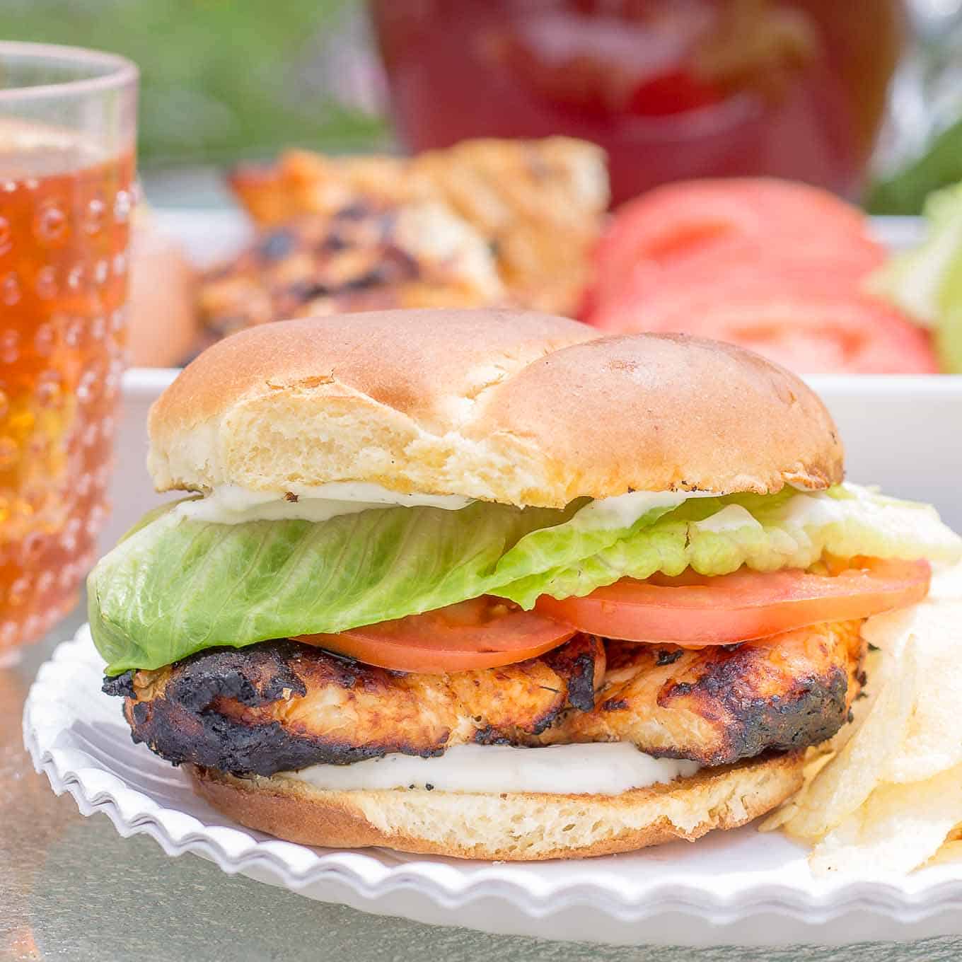 Grilled Buffalo Chicken Sandwiches - Strawberry Blondie Kitchen