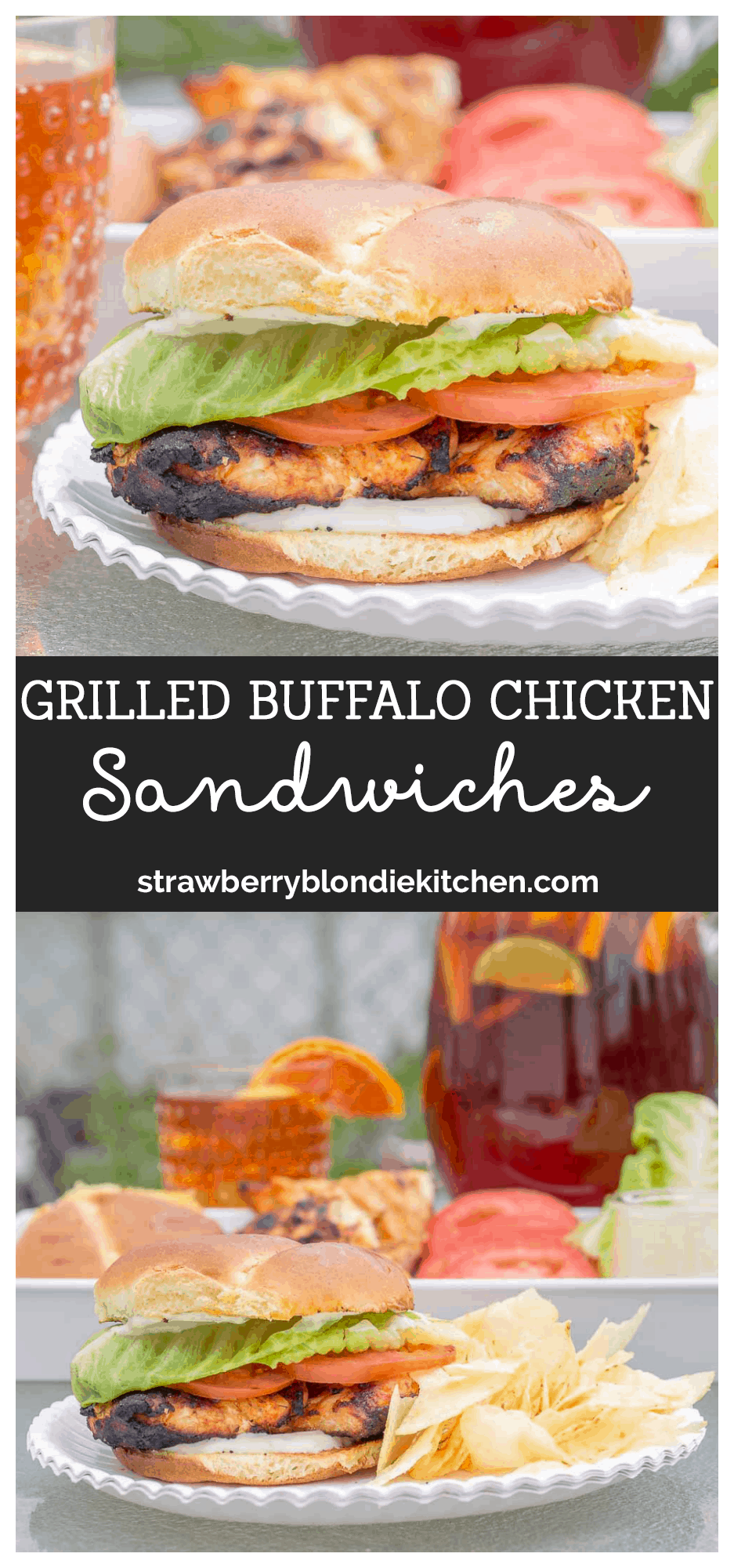 Grilled Buffalo Chicken Sandwiches - Strawberry Blondie Kitchen