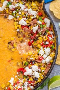 Mexican Street Corn Queso - Strawberry Blondie Kitchen