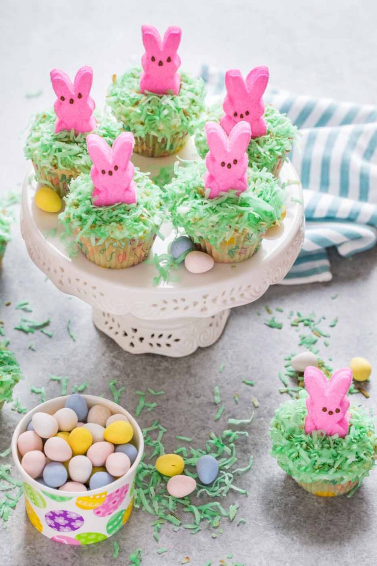 Marshmallow Bunny Cupcakes - Strawberry Blondie Kitchen