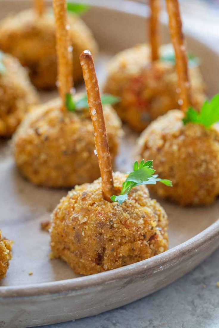 Pumpkin Sausage Cheese Balls - Strawberry Blondie Kitchen