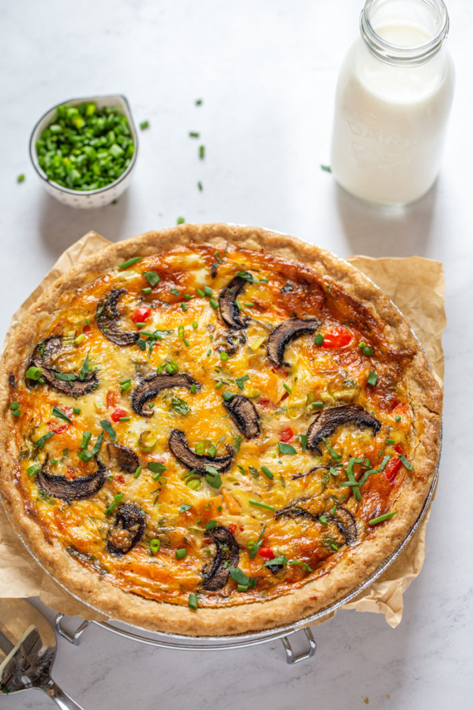 Easy Vegetable Quiche Strawberry Blondie Kitchen