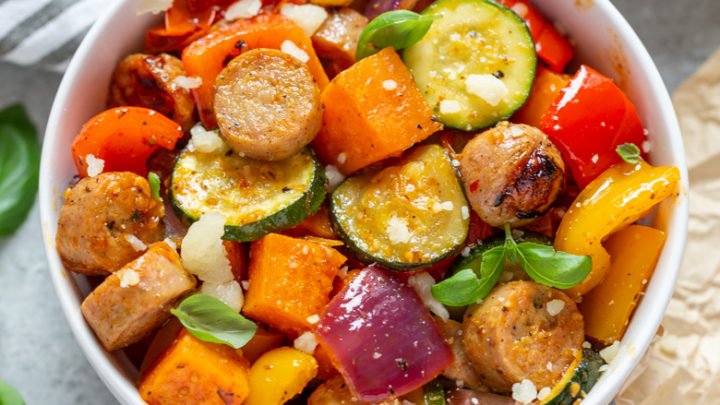 Sheet Pan Roasted Veggies and Sausage - Recipe Girl®